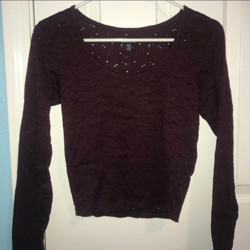 American Eagle Soft & Sexy Floral Lace Crop Top xs